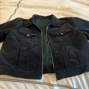 Brandy Melville Navy Corduroy Bomber Jacket NWT